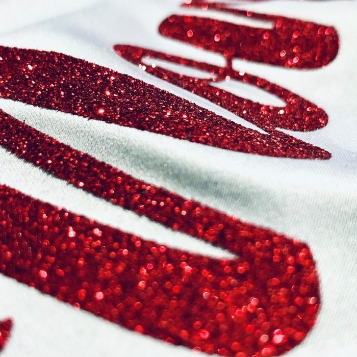 red glitter HTV