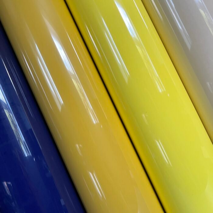 Navy Mustard Lemon Beige PU HTV