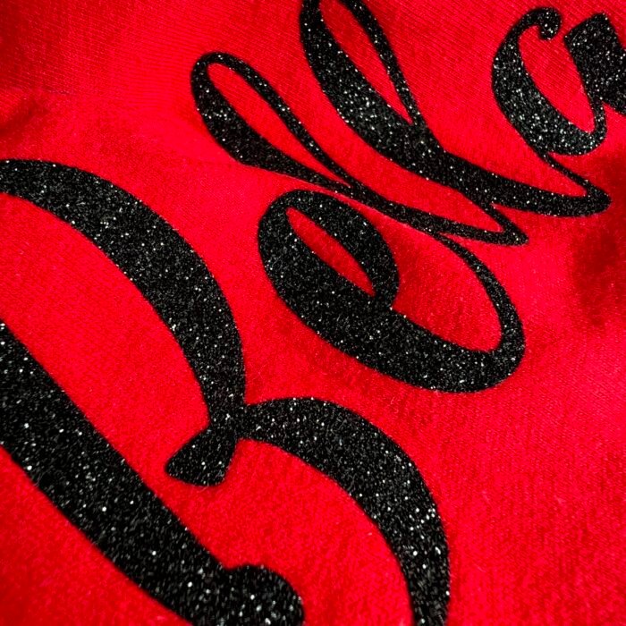 Black glitter heat transfer vinyl