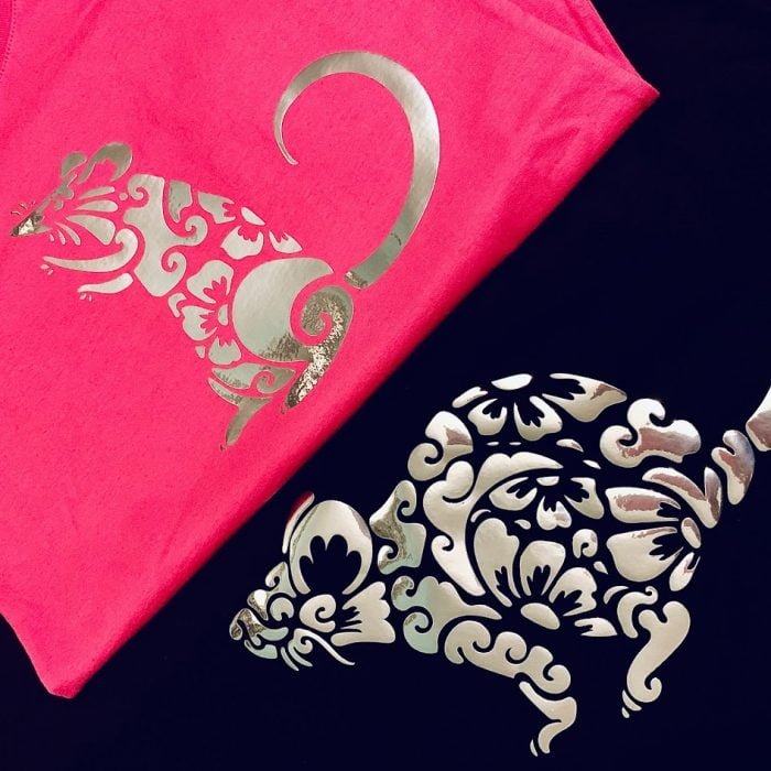 Silver metallic HTV heat transfer vinyl rat silver