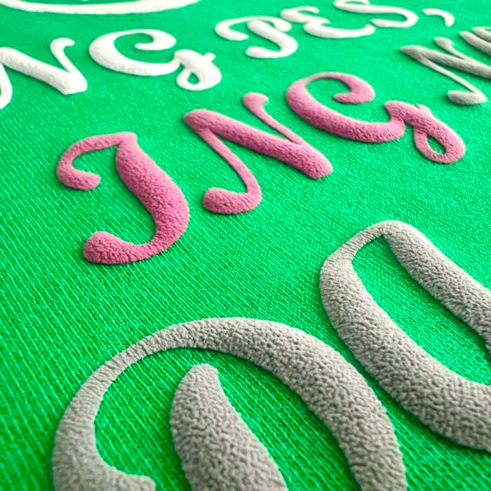 HTV Puff 3D Grey Fuchsia iron on