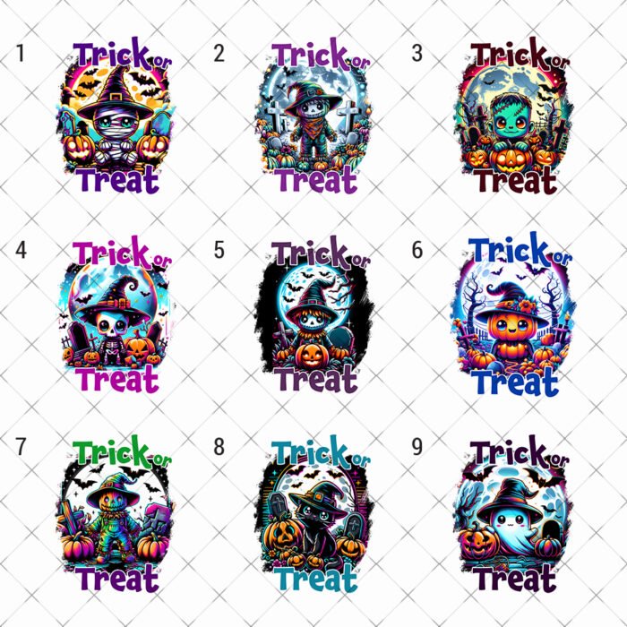 Trick-or-Treat Trick Or Treat DTF Print heat transfer iron on