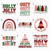 Holly Jolly Christmas DTF iron on Holly Jolly christmas DTF heat transfer print iron on