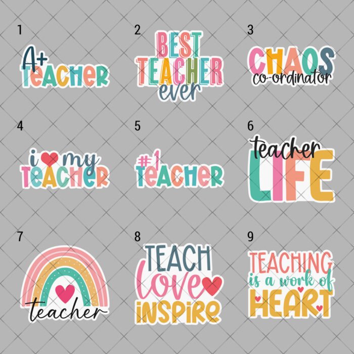 Teacher DTF transfers for garment decoration