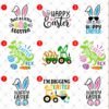 Happy Easter DTF design transfers for garment decoration