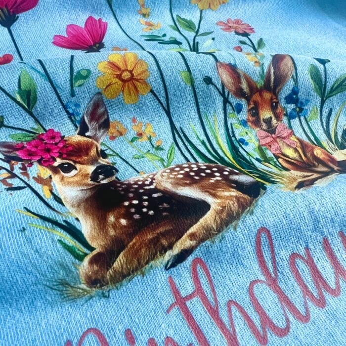 Deer Birthday DTF transfers iron on t-shirt