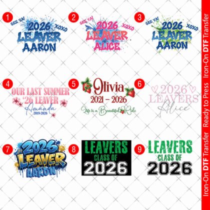 School leavers DTF Iron on transfer for shirt