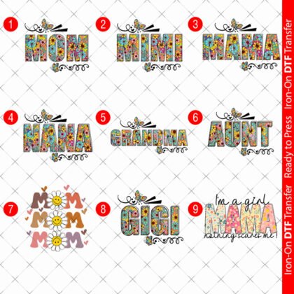 Floral Mama Designs dtf iron on